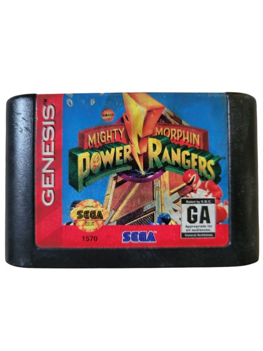 Mighty Morphin Power Rangers - Original Sega Genesis Video Game 1994 Working